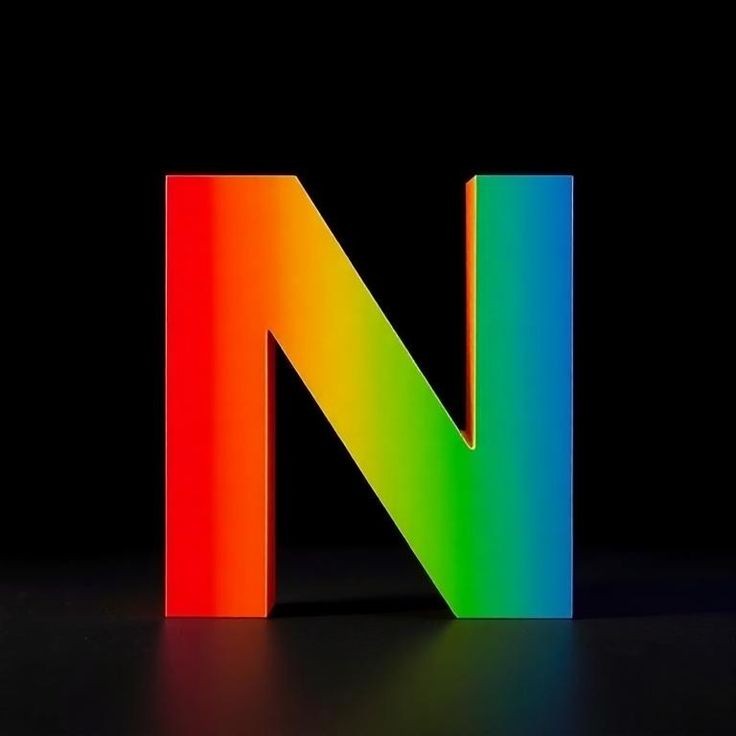 Colorful 3 — letter N