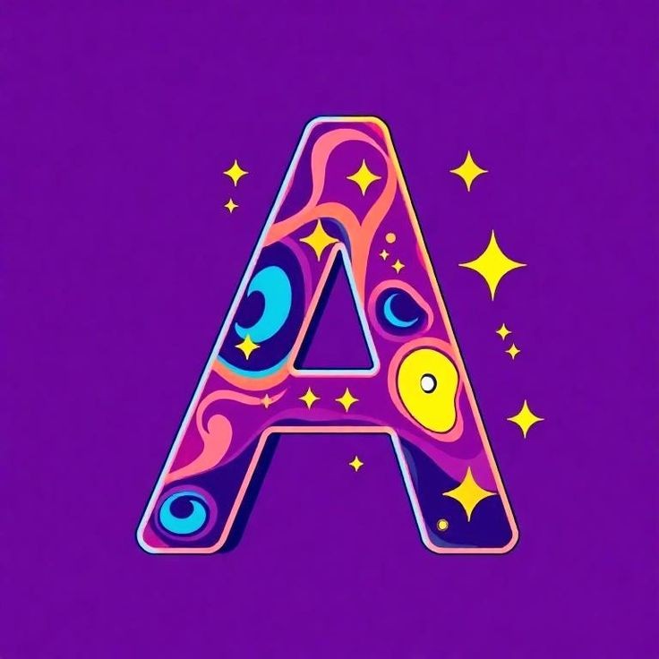 Colorful 4 — letter A