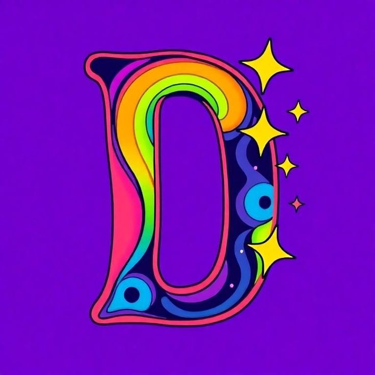 Colorful 4 — letter D