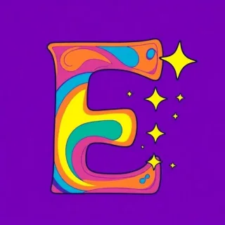 Colorful 4 — letter E