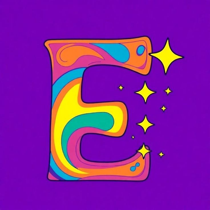 Colorful 4 — letter E