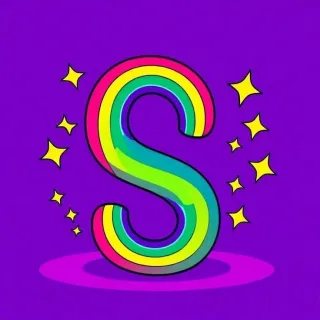 Colorful 4 — letter S