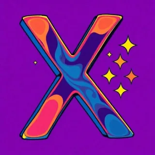 Colorful 4 — letter X