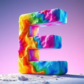 Colorful 5 — letter E