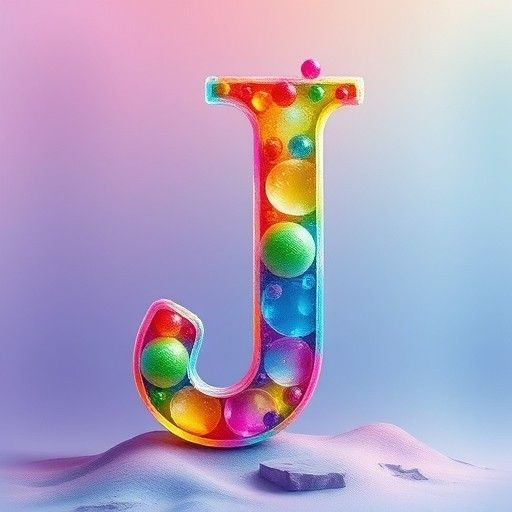 Colorful 5 — letter J