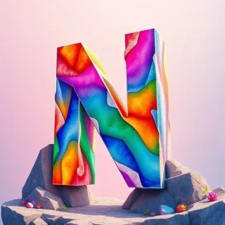 Colorful 5 — letter N