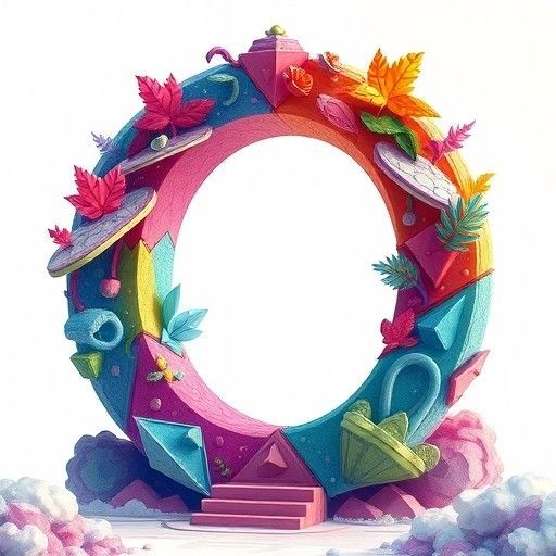 Colorful 5 — letter O