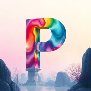 Colorful 5 — letter P