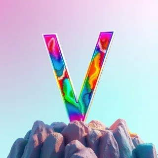 Colorful 5 — letter V