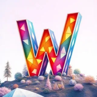 Colorful 5 — letter W