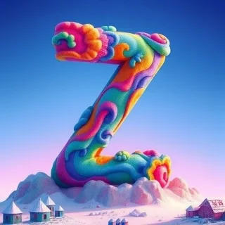 Colorful 5 — letter Z