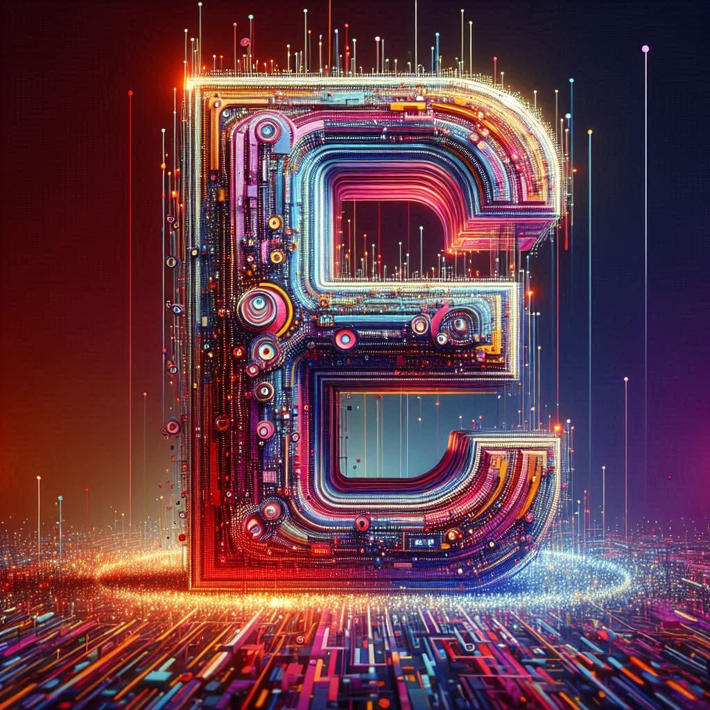 Colorful Matrix 2 — letter E