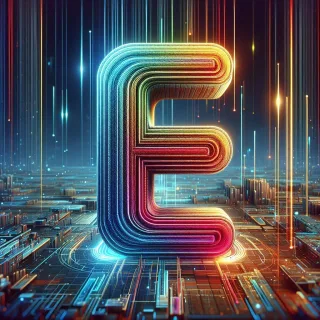 Colorful Matrix 2 — letter E (variant 2)