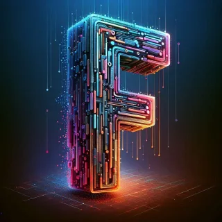 Colorful Matrix 2 — letter F