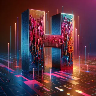 Colorful Matrix 2 — letter H