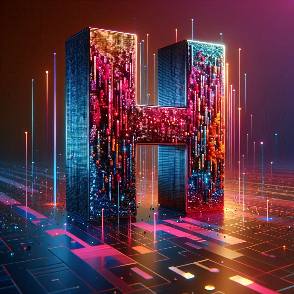 Colorful Matrix 2 — letter H