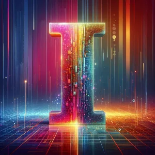 Colorful Matrix 2 — letter I (variant 2)