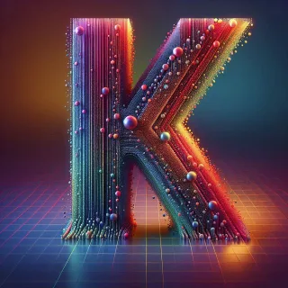 Colorful Matrix 2 — letter K