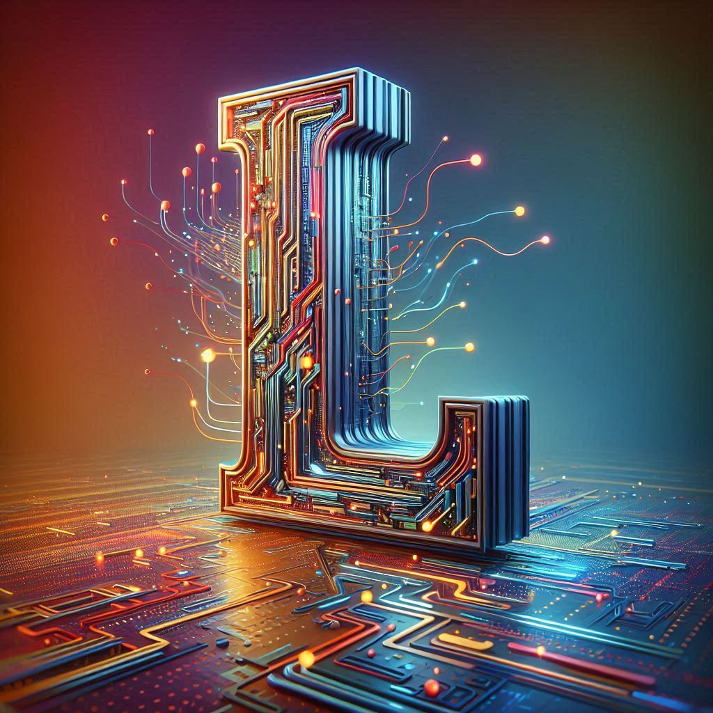 Colorful Matrix 2 — letter L (variant 2)