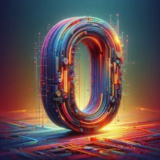 Colorful Matrix 2 — letter O (variant 2)