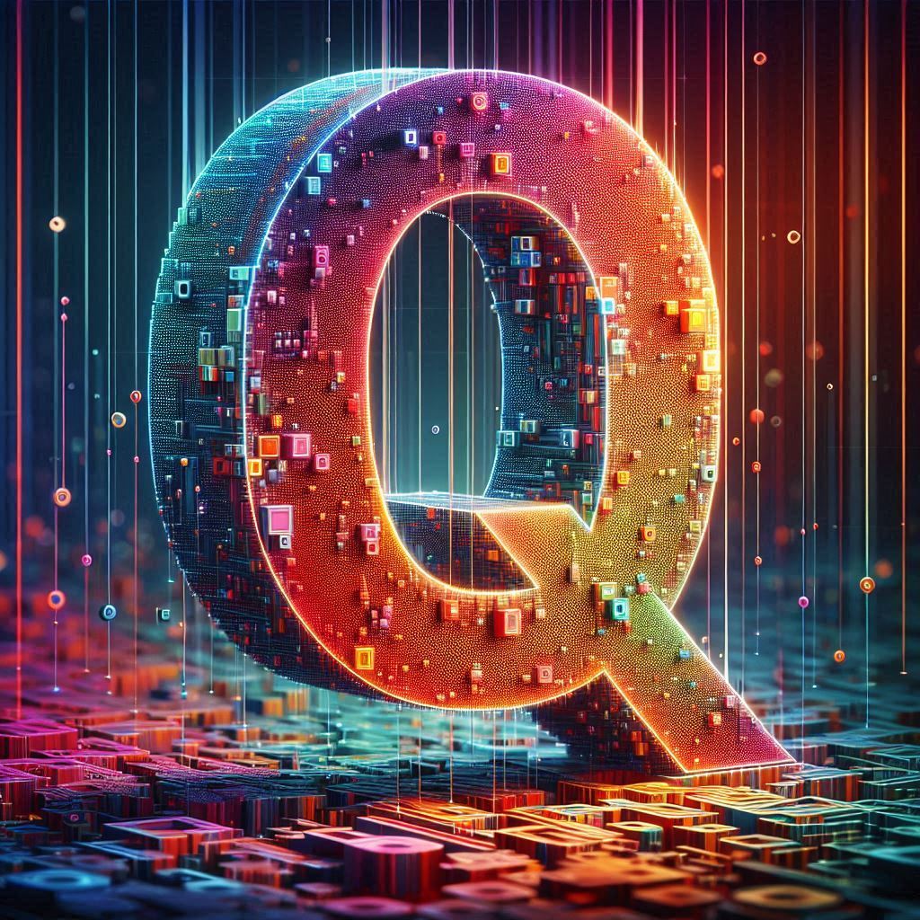 Colorful Matrix 2 — letter Q