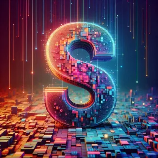 Colorful Matrix 2 — letter S (variant 2)