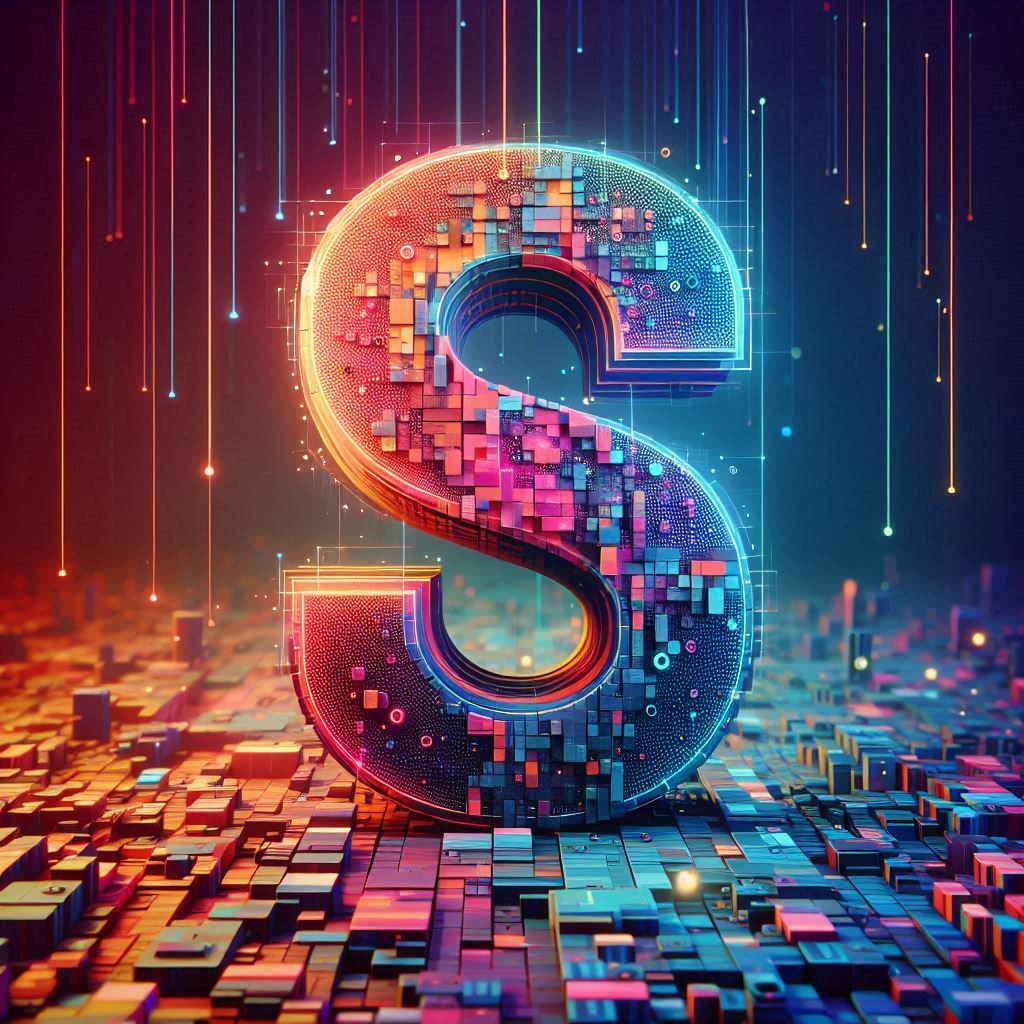 Colorful Matrix 2 — letter S (variant 2)