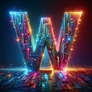 Colorful Matrix 2 — letter W