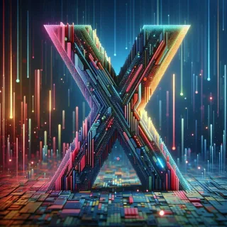 Colorful Matrix 2 — letter X