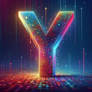 Colorful Matrix 2 — letter Y (variant 2)