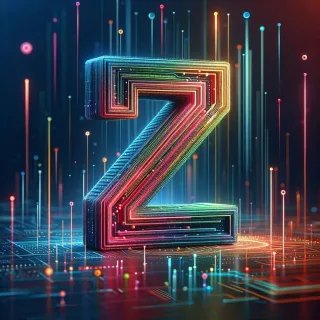 Colorful Matrix 2 — letter Z (variant 2)