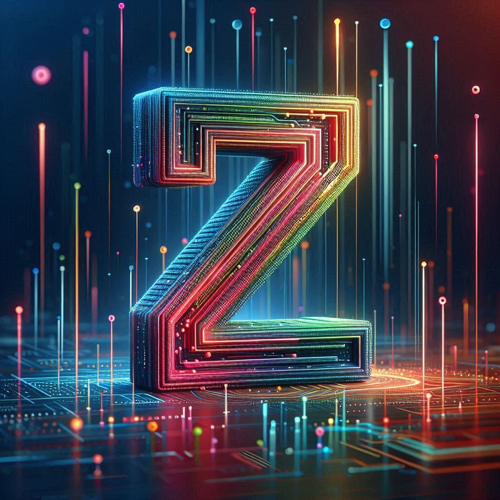 Colorful Matrix 2 — letter Z (variant 2)