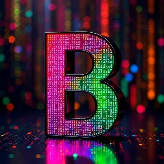 Colorful matrix — letter B