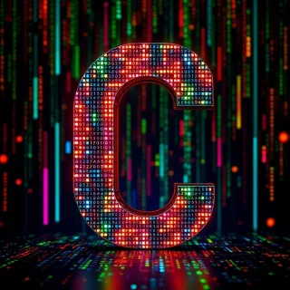 Colorful matrix — letter C