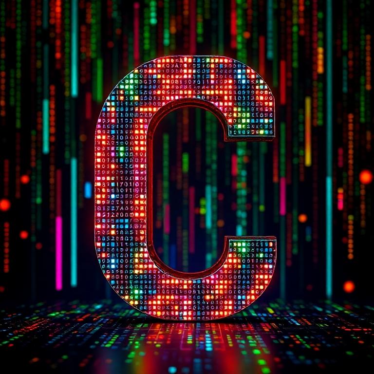 Colorful matrix — letter C