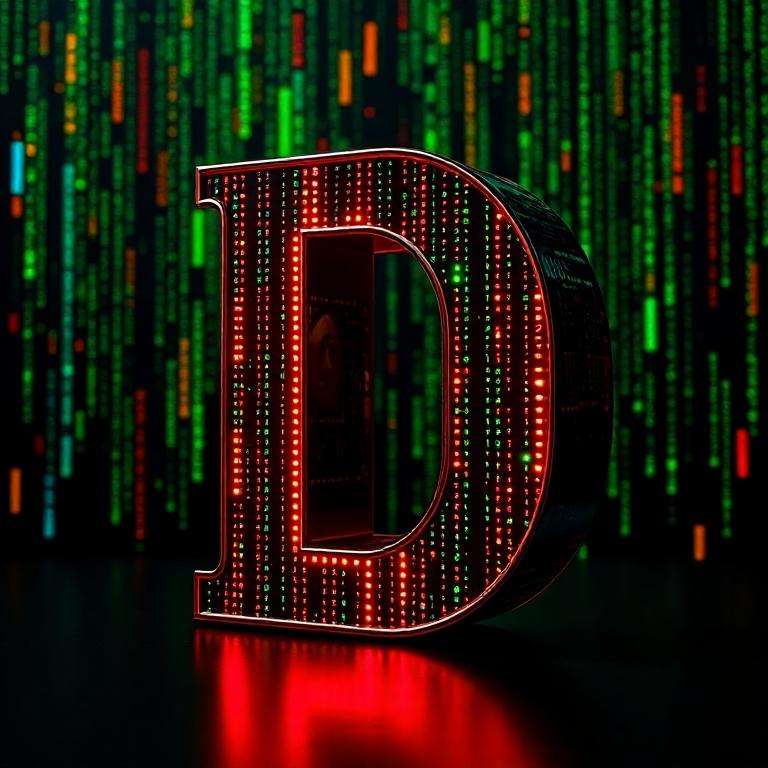 Colorful matrix — letter D