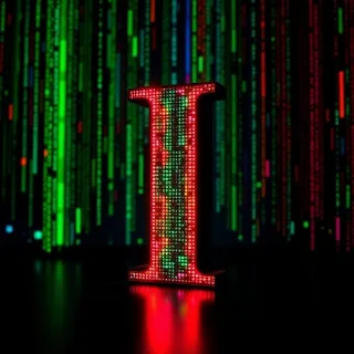 Colorful matrix — letter I