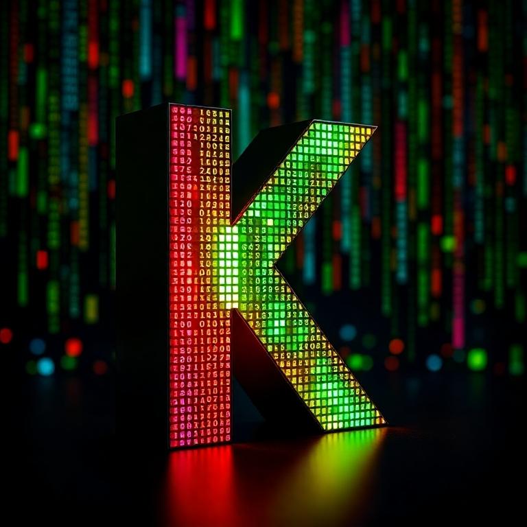 Colorful matrix — letter K
