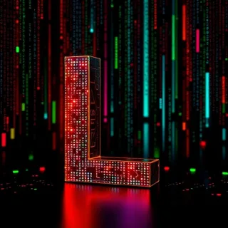 Colorful matrix — letter L