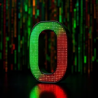 Colorful matrix — letter O