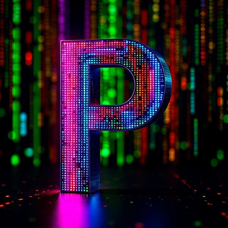 Colorful matrix — letter P