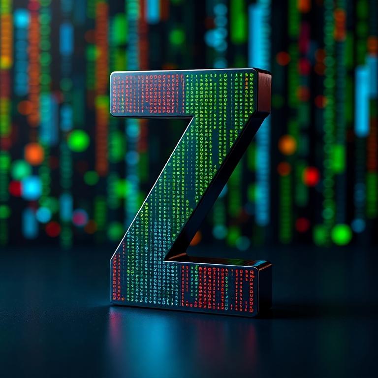 Colorful matrix — letter Z