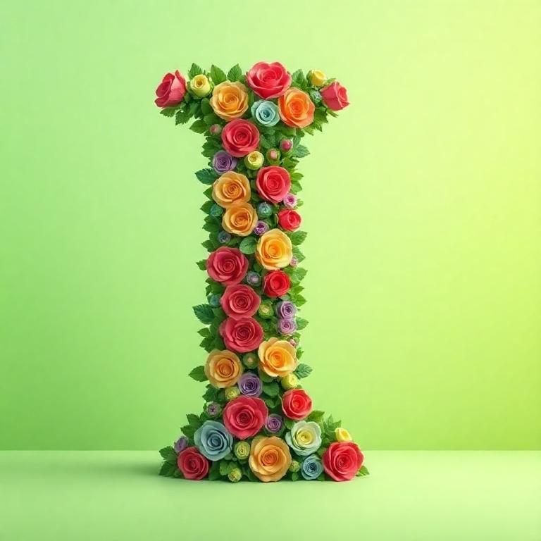 Colorful roses 2 — letter I