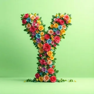 Colorful roses 2 — letter Y