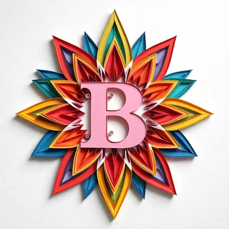 Colorful star — letter B