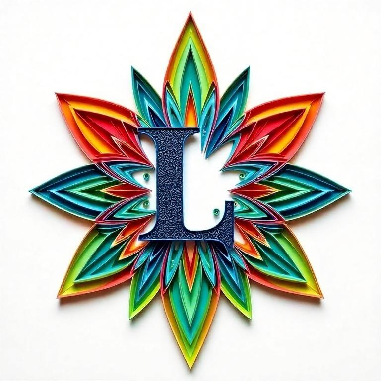 Colorful star — letter L