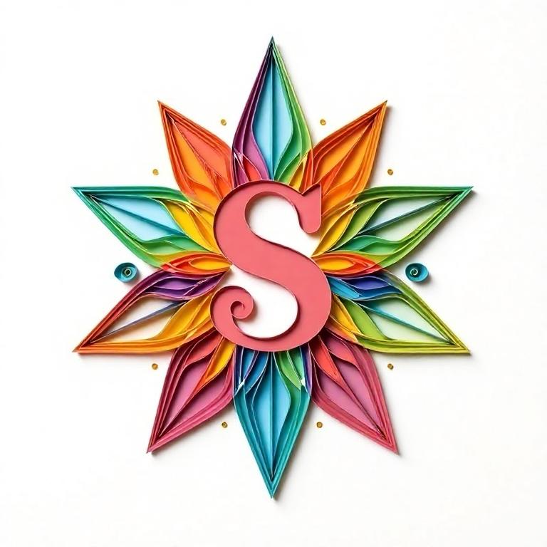 Colorful star — letter S
