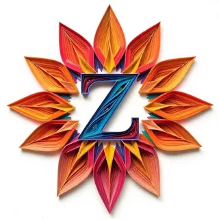 Colorful star — letter Z