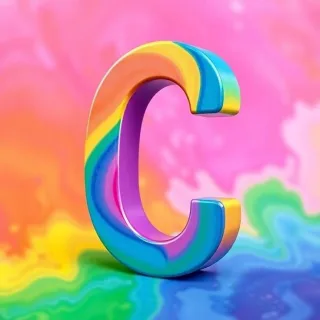 Colorful — letter C