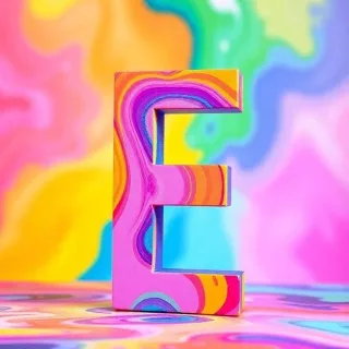 Colorful — letter E